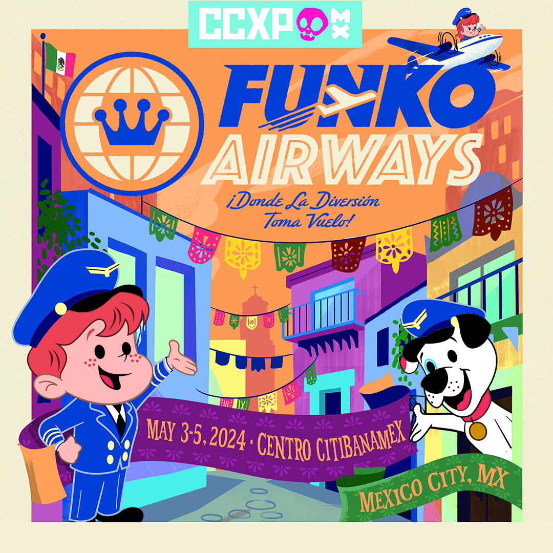 ¡Vámanos de viaje! ✈️ Funko heads to CCXP México! Visit us May 3rd-5th at our booth to collect a Passport & Passport stamp, participate in exciting giveaways, and signings with Mike Becker! 👏 Get your tickets today! ccxp.mx/boletos