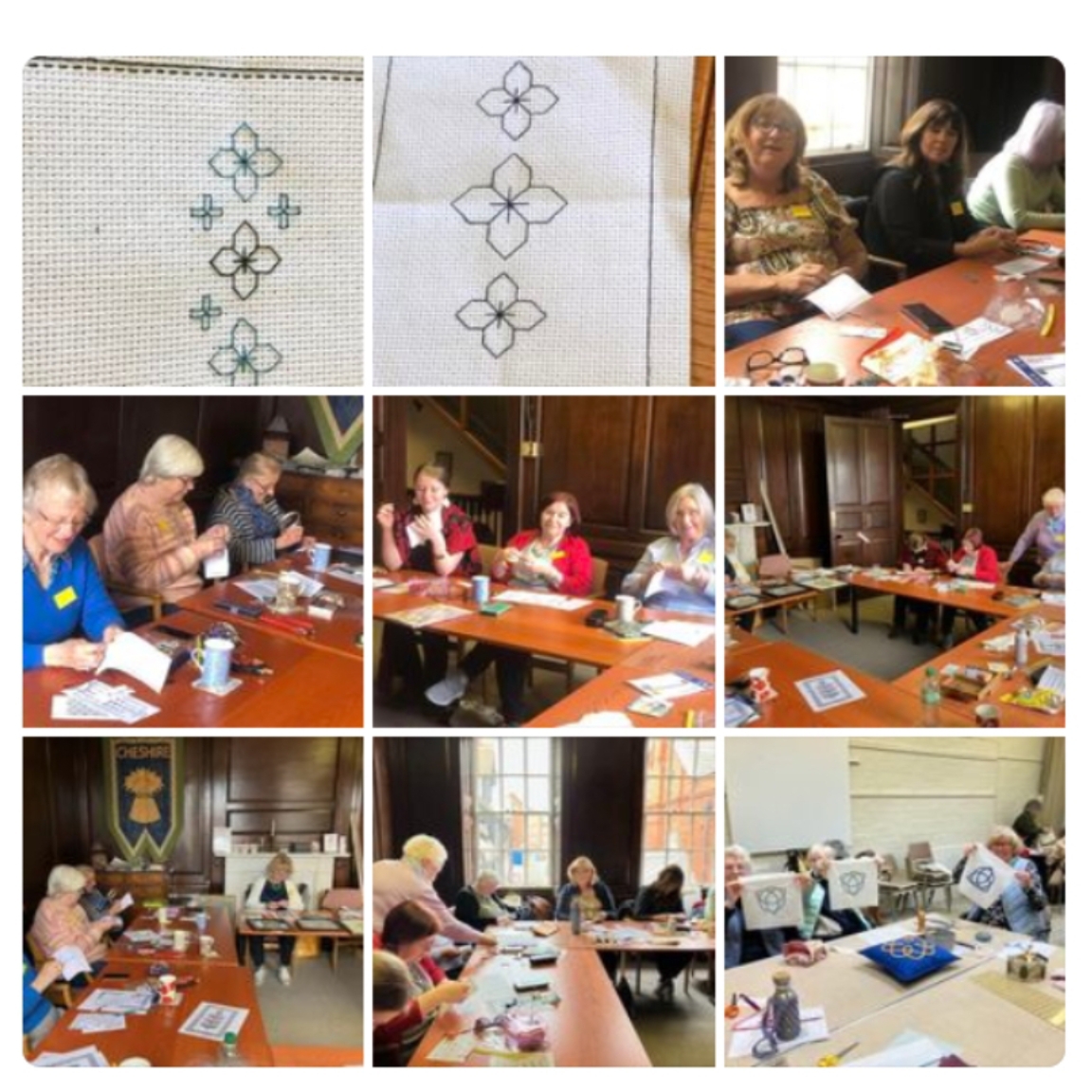 More pictures from CFWI's Art and Craft Worshop for members on Saturday. They were doing Celtic Applique and Blackwork.