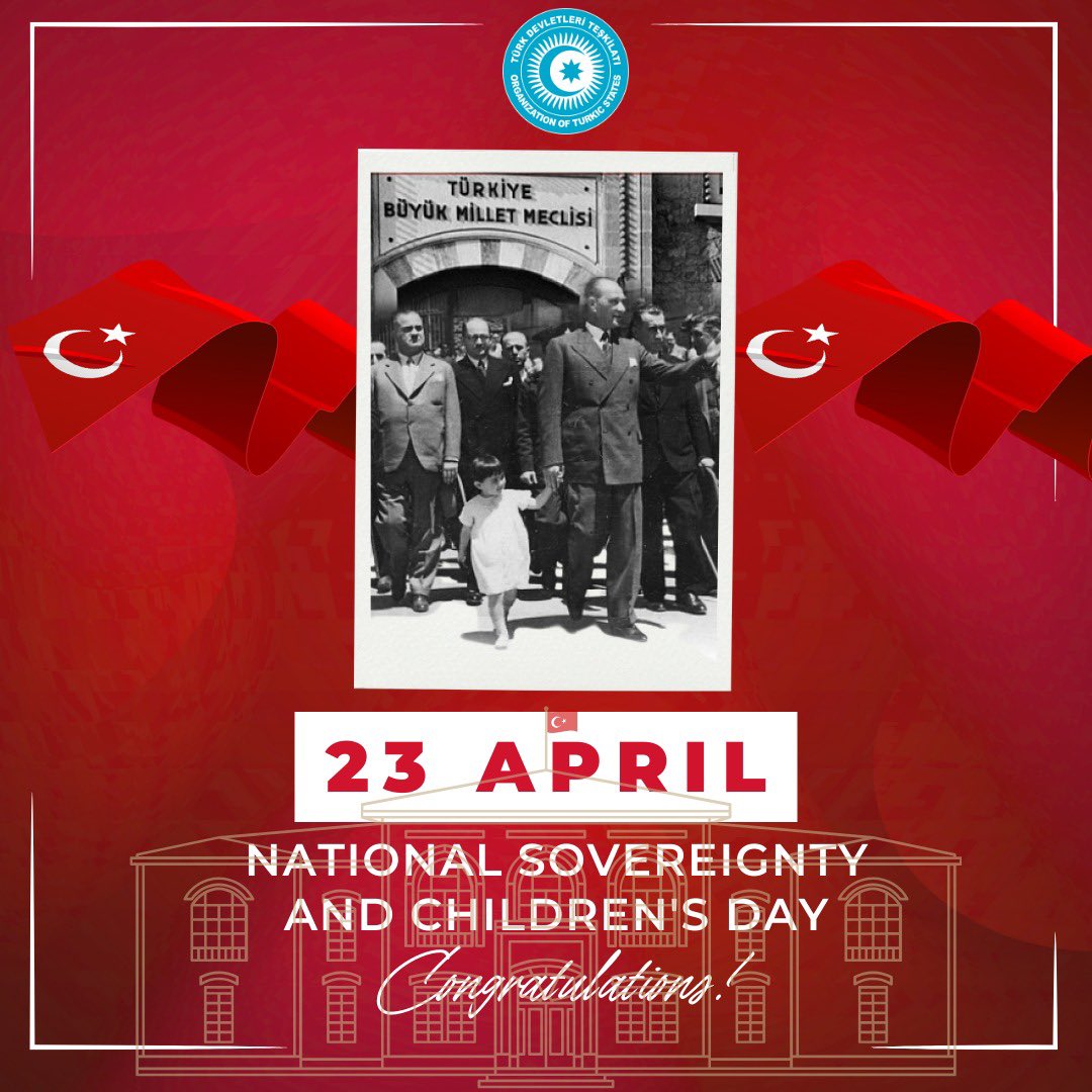 On the occasion of the 23rd of April, we joyfully celebrate National Sovereignty and Children's Day in the Republic of Türkiye, extending our warmest regards to our Turkish brothers and sisters. Wishing all children of the Turkic World and beyond, a future filled with happiness,