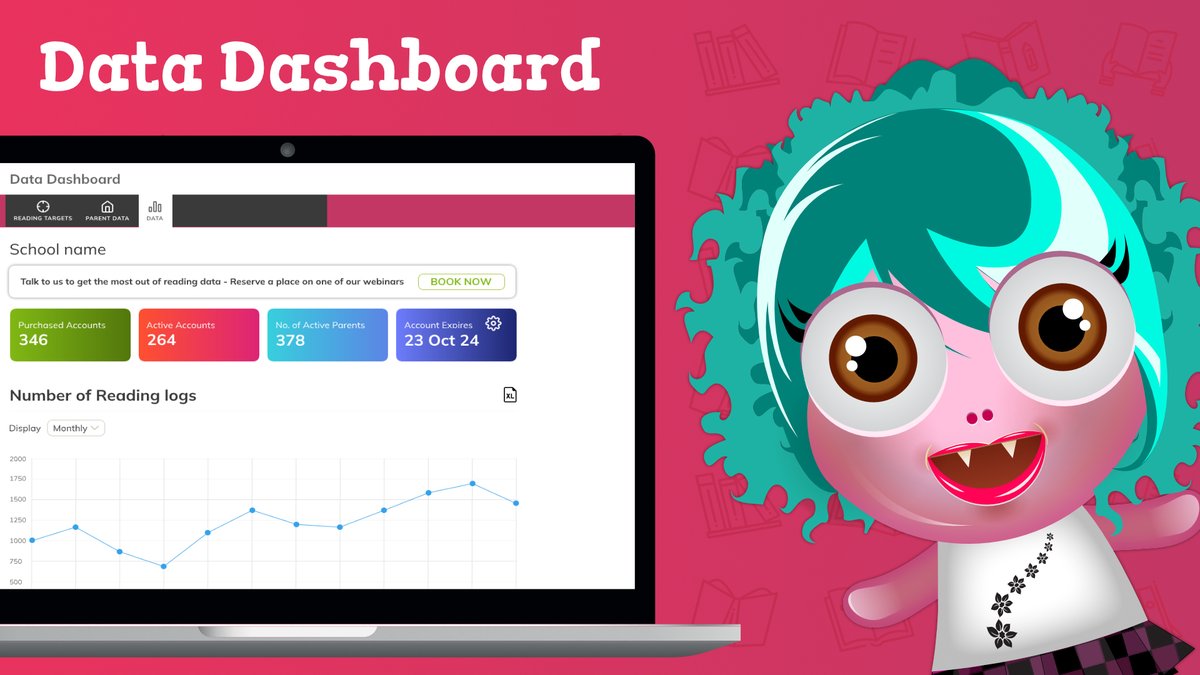 BoomReaderUK's tweet photo. Are you looking to set reading frequency targets for your pupils? If so find out how our NEW BoomReader Data Dashboard can help you and your school! Sign up to our mailing list to keep up to date with everything BoomReader!
https://t.co/T2z903kUVq
#edtech #readingrecord #school https://t.co/KperasJ7xL