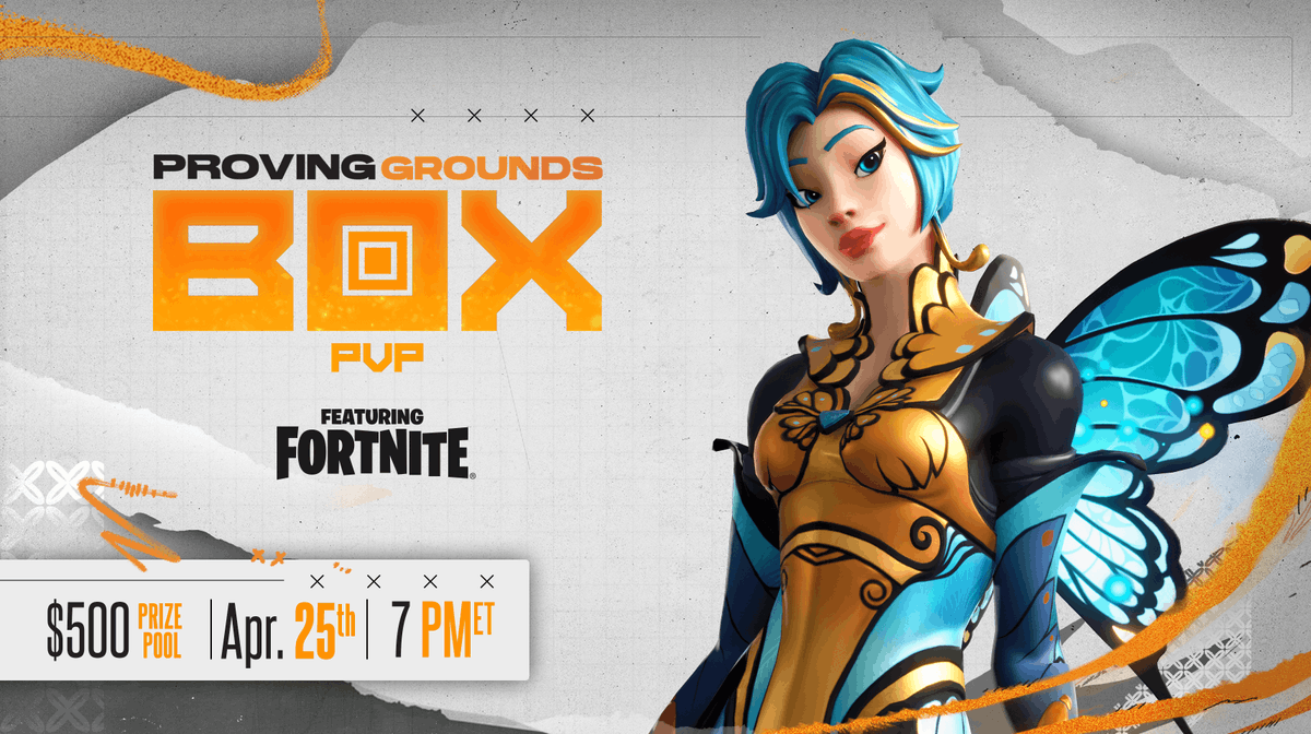 Introducing The #ProvingGrounds Box PVP Tournament 🚨 

📆 April 25th, @ 7:00PM ET
🤑 $500 Prize Pool
🥊 Box PVP

Register here 👉 boom.tv/pg