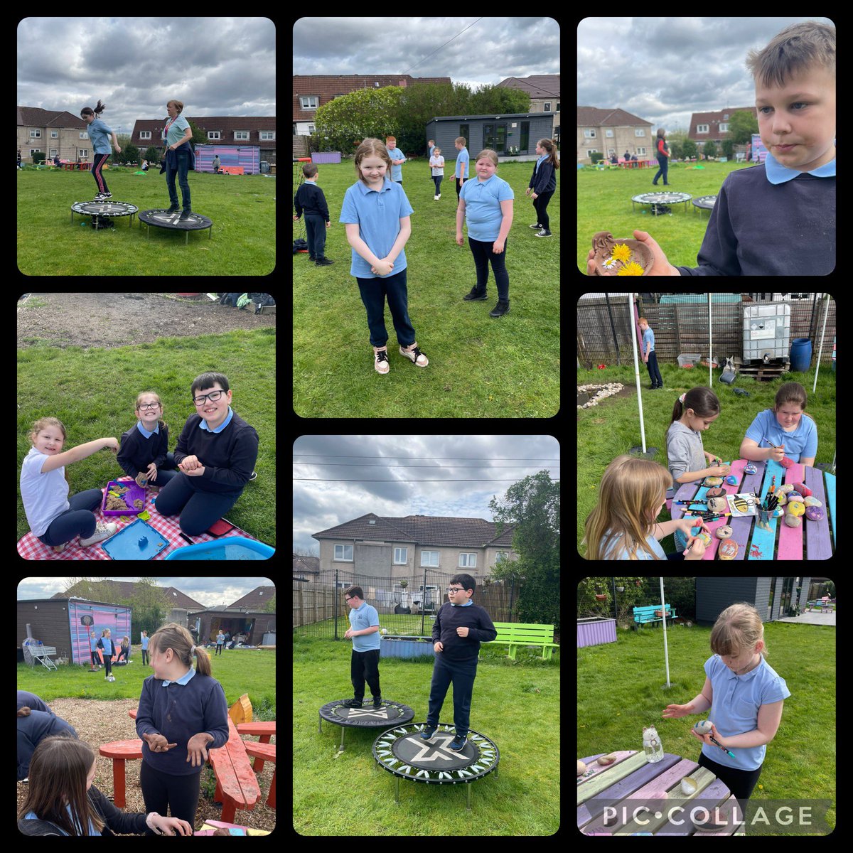 BurghPrimary's tweet photo. P3/4, P4/5 and P5 had a fantastic morning at High Backs. They enjoyed making fruit kebabs, stone drawings, clay making and participating in lots more fun activities @EducationSLC @slcHealthy #Community #HighBacks #OutdoorLearning #TeamBurgh #DREAMBigatBurgh https://t.co/rFRLEfIE6C