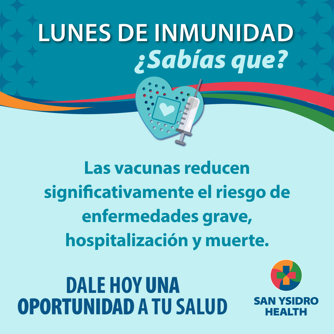 Vaccines protect us and our loved ones from the worst outcomes. 

Let's protect our communities, get vaccinated today, and participate in the solution! 

#FluSeason #StayProtected #ImmunityMonday #SanYsidroHealth #SYHealth #ValueCHCs #GiveGoodHealthAShot