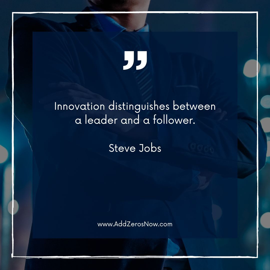 Today's #QuoteOfTheDay: 'Innovation distinguishes between a leader and a follower.' - Steve Jobs 🌟✨ Let's challenge ourselves to think outside the box and lead with creativity! #Leadership #Innovation #SteveJobs #ThinkDifferent