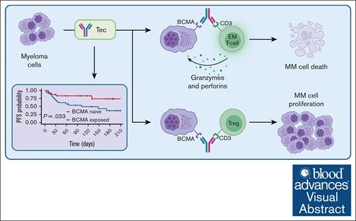 Peripheral blood regulatory T cells associate with teclistamab failure, whereas CD8+ effector T cells associate with teclistamab response. ow.ly/hogy50RbM1J #lymphoidneoplasia #immunobiologyandimmunotherapy