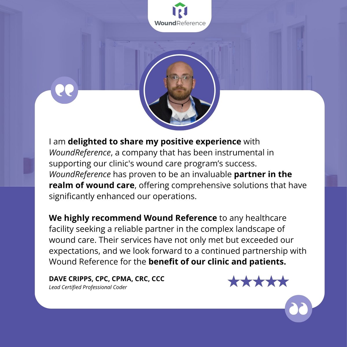 We are thrilled to share this glowing review from one of our valued partners! 🙌

Thank you for your trust and partnership! Let’s keep making healthcare better together. 🚀

#WoundRefrence

#WoundCare #WoundHealing #Wounds #Wound #Healthcare