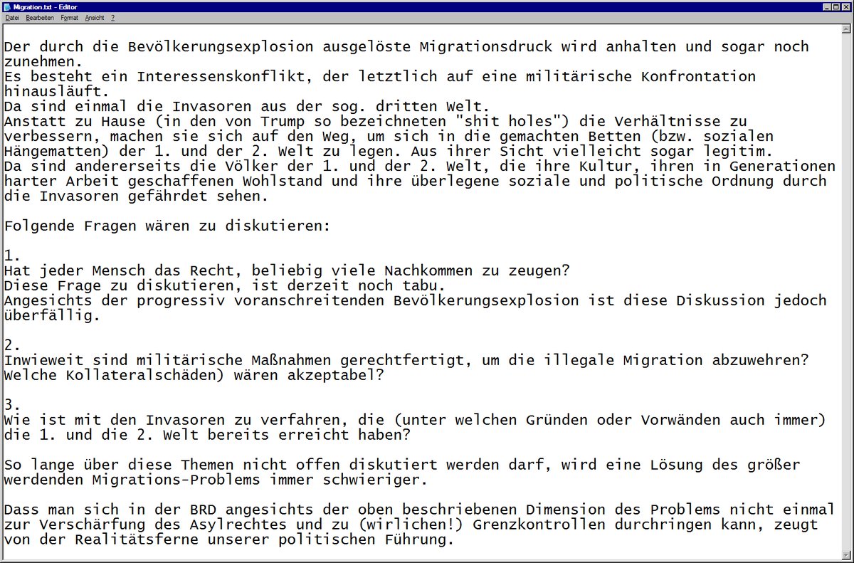 Inzwischen sollte eigentlich jeder kapiert haben, dass dieses blödsinnige Asylrecht nur zum Missbrauch und zur Migration in die Sozialsysteme einlädt.
NICHTS wird sich ändern, solange das Asylrecht in dieser Form existiert.