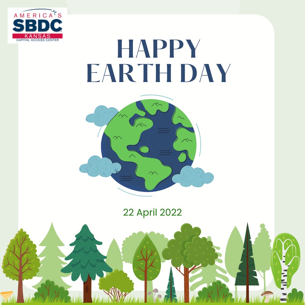 🌎 Happy Earth Day! 🌿 Let’s celebrate this beautiful planet we call home and commit to making a positive impact every day. #kansasSBDC #smallbusiness
