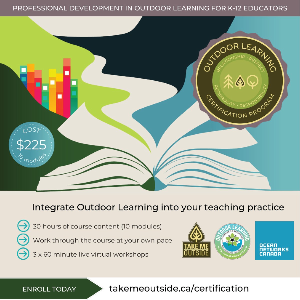 Make the commitment this #EarthDay 🌎 to take your class outside!

ONC is proud to support @takemeoutside’s Outdoor Learning Certification, a 30hr, self-paced #ProD. Get to #KnowTheOcean w/ ONC resources, accessible through the course.

Sign up now  👉 bit.ly/3PUob2Q