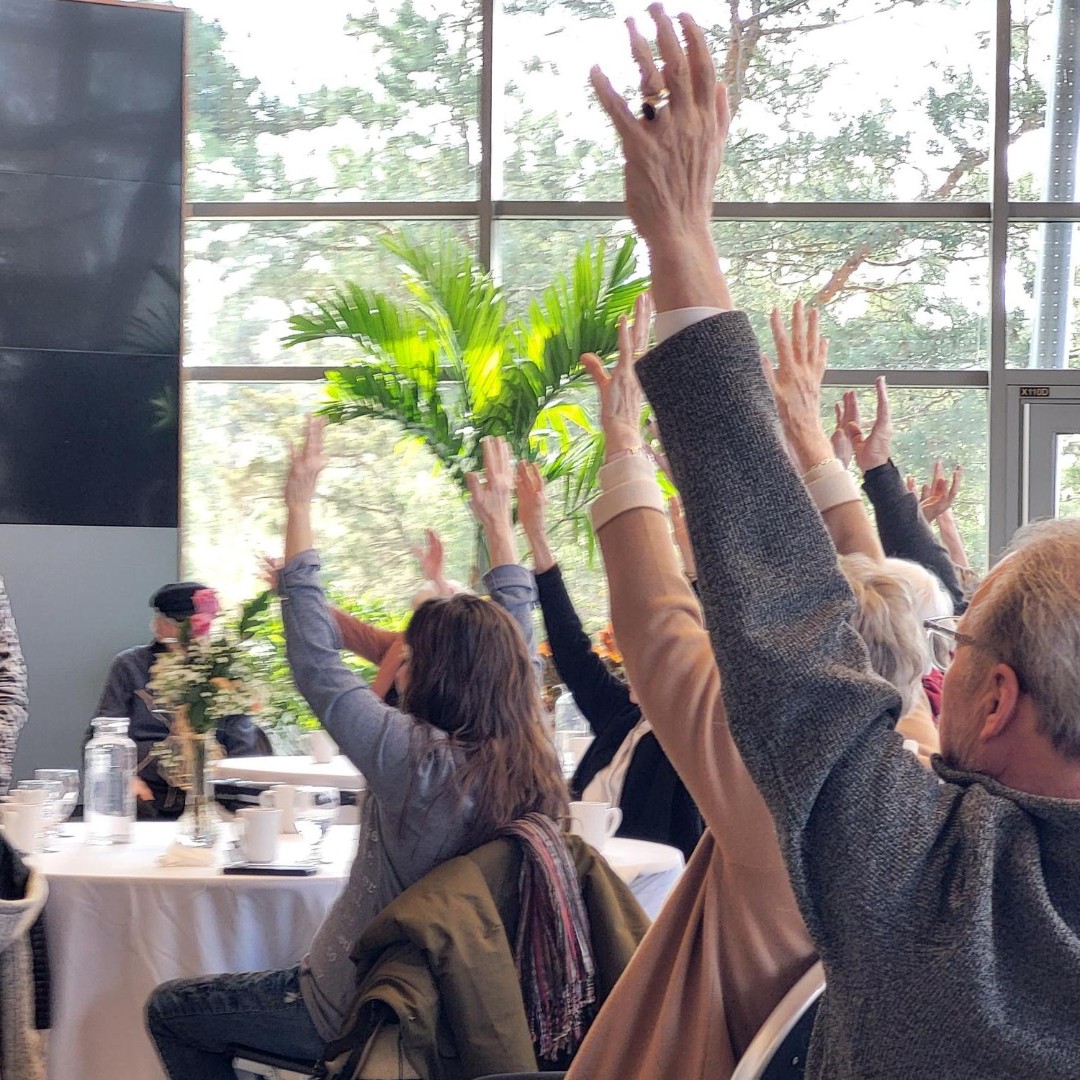 Such a peaceful afternoon! Caregivers and their loved ones came out to enjoy high tea, connect with others in our warm community, and participate in a guided session of laughter yoga - all while surrounded by a beautiful scenery of greenery in a botanical garden!