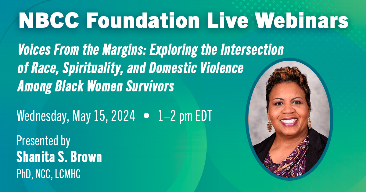 NBCCFoundation's tweet photo. Don't miss our next free webinar! Earn 1 continuing education clock hour for attending! Register now and join us live on Wednesday, May 15, 2024, from 1–2 pm EDT.
Register at https://t.co/nAiH4YL24C.
#NBCCF #webinar #counselor #training #mentalhealth https://t.co/faNm4IDdLS