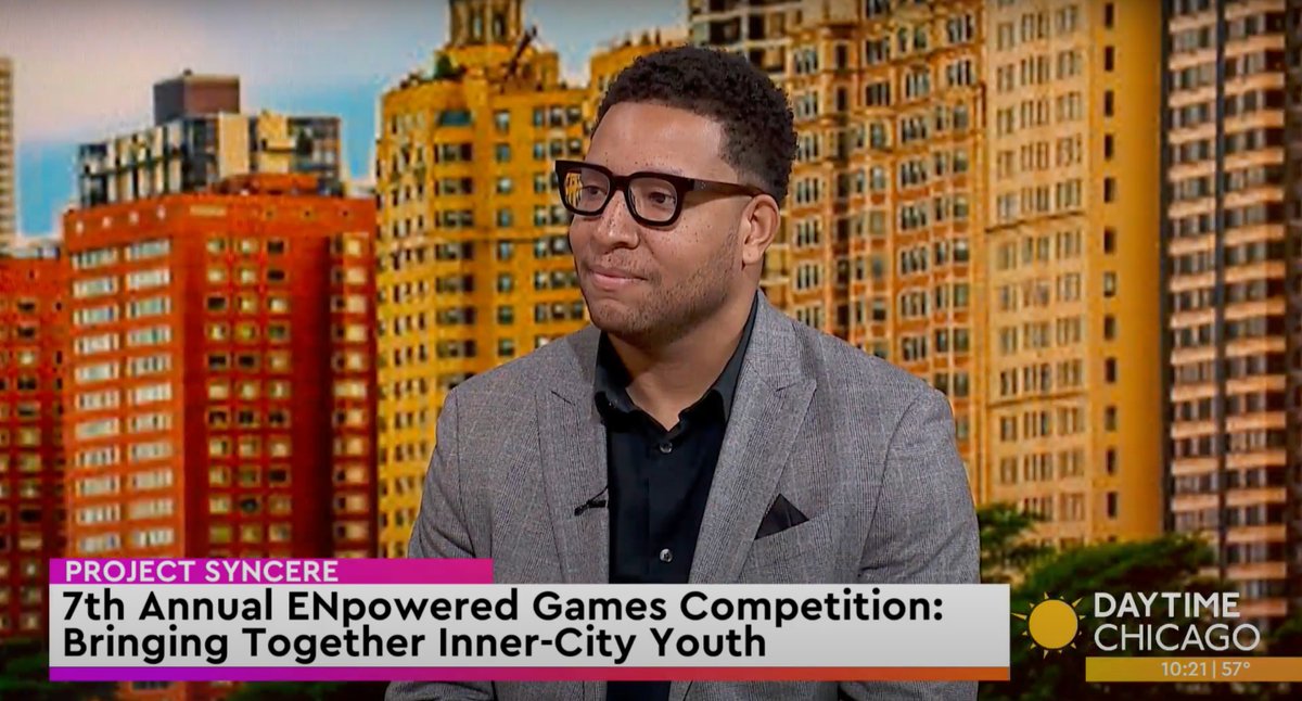 Our Executive Director, Jason Coleman, rocked @WGNNews, spilling details on the 7th Annual ENpowered Games at Wintrust Arena this Friday, April 26th! 

Watch the full interview now: youtube.com/watch?v=JWHqBH…

#ENpoweredGames #EPG24 #ProjectSYNCERE #STEM #Chicago