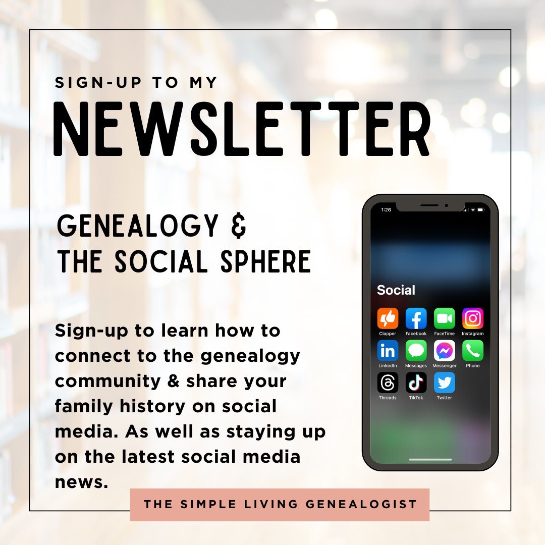 🤝 Join us in bridging the gap between genealogy and social media. Get exclusive insights, tips, and stories with our newsletter 'Genealogy and the Social Sphere'. Subscribe today! Send me a DM with the word Newsletter and your email address to subscribe. 💌 #HistoryMeetsSocial