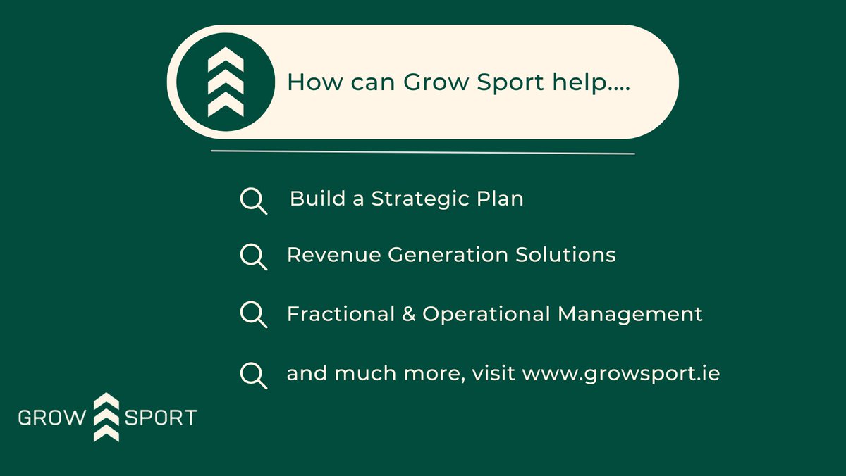 At Grow Sport, we help sports clubs and organisations in Ireland maximise their potential through personalised consulting services tailored to their needs. 

#Letsgrowtogether #GrowSport #SportsConsultancy #GameChangers #SportsManagement

growsport.ie