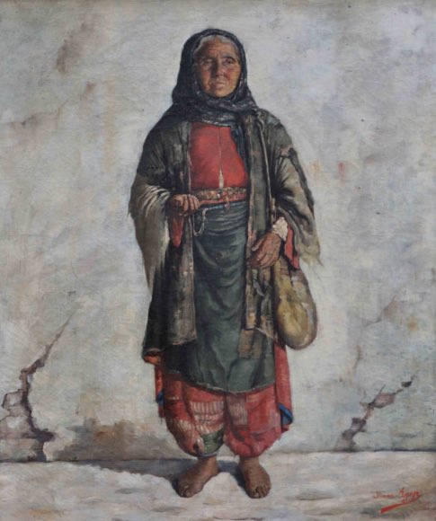 1899, Sadaka toplayan Vanlı kadın... Ressam Simon Agopyan (1857-1921) Agopyan, Osmanlı Devleti'nin önemli ressamları arasındaydı. Bir dönem şehzade ve soylulara resim eğitimi vermek için saraya da davet edildi.