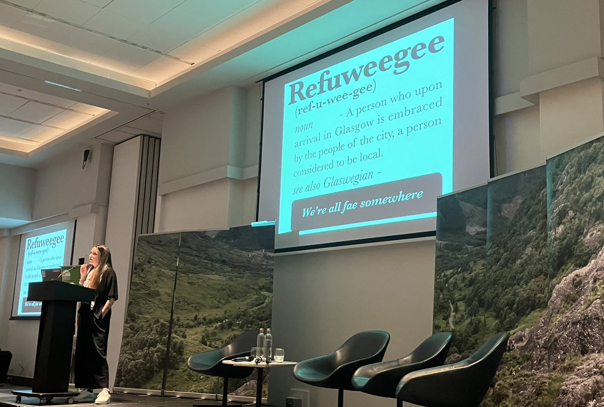 Thank you to Selina for sharing your <a href="/Refuweegee/">Refuweegee 🧡</a> journey and your motivation for setting up this awesome charity with the <a href="/MSLFLAward/">Mark Scott Award</a> graduates tonight! 

#peoplemakeglasgow #wereallfaesomewhere