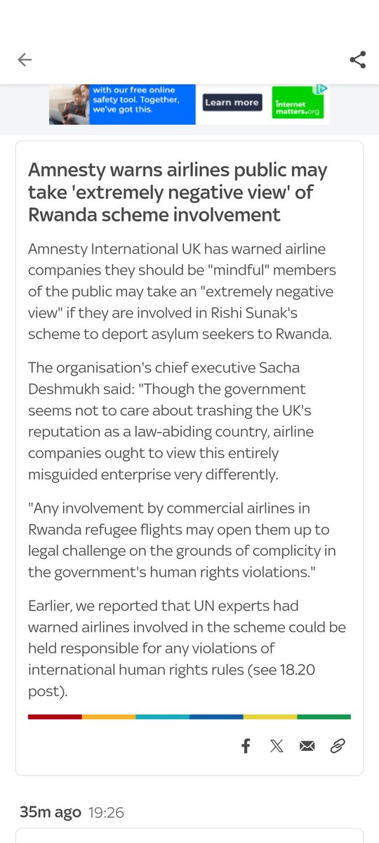 How dare the UN and Amnesty International threaten the UK and UK airlines tonight 
@Iromg @JuliaHB1 @THEJamesWhale @PatrickChristys @TalkTV @GBNEWS