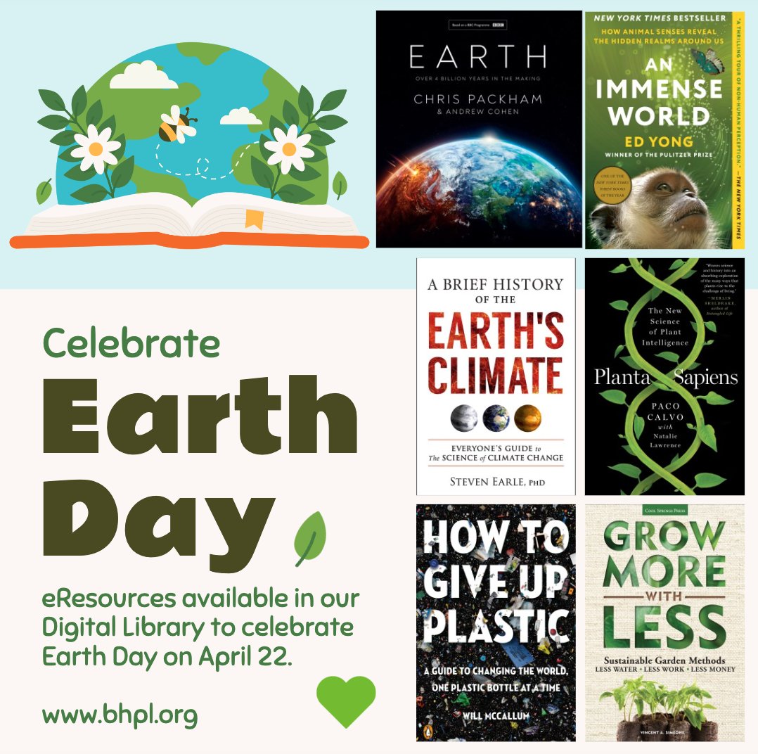 Celebrate #EarthDay with books! bhpl.org #BHPL