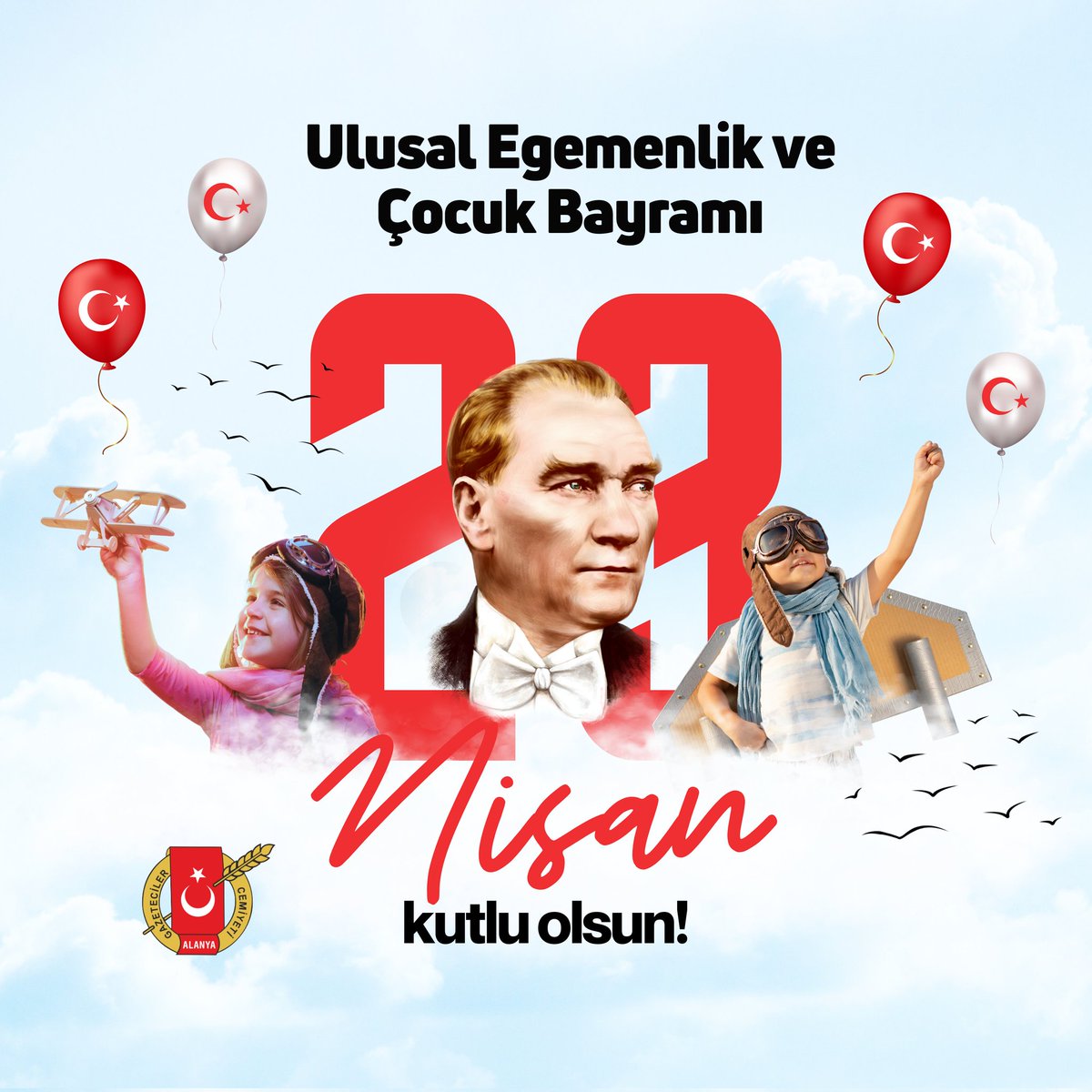 Türk milletinin iradesini temsil eden Türkiye Büyük Millet Meclisi'nin açıldığı ve Türk Milletinin egemenliğini ilan ettiği gün, 23 Nisan Ulusal Egemenlik ve Çocuk Bayramı kutlu olsun.