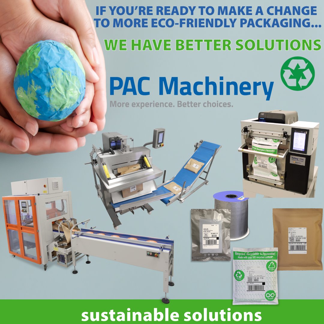 How about better #PACKAGING  for #Earthday #earthday2024? We have #sustainablepackaging solutions sales@pacmachinery.com pacmachinery.com #GoGreen #recycle #EcoFriendly #EnvironmentallyFriendly #ReduceReuseRecycle #endPlasticPollution #BeatPlasticPollution