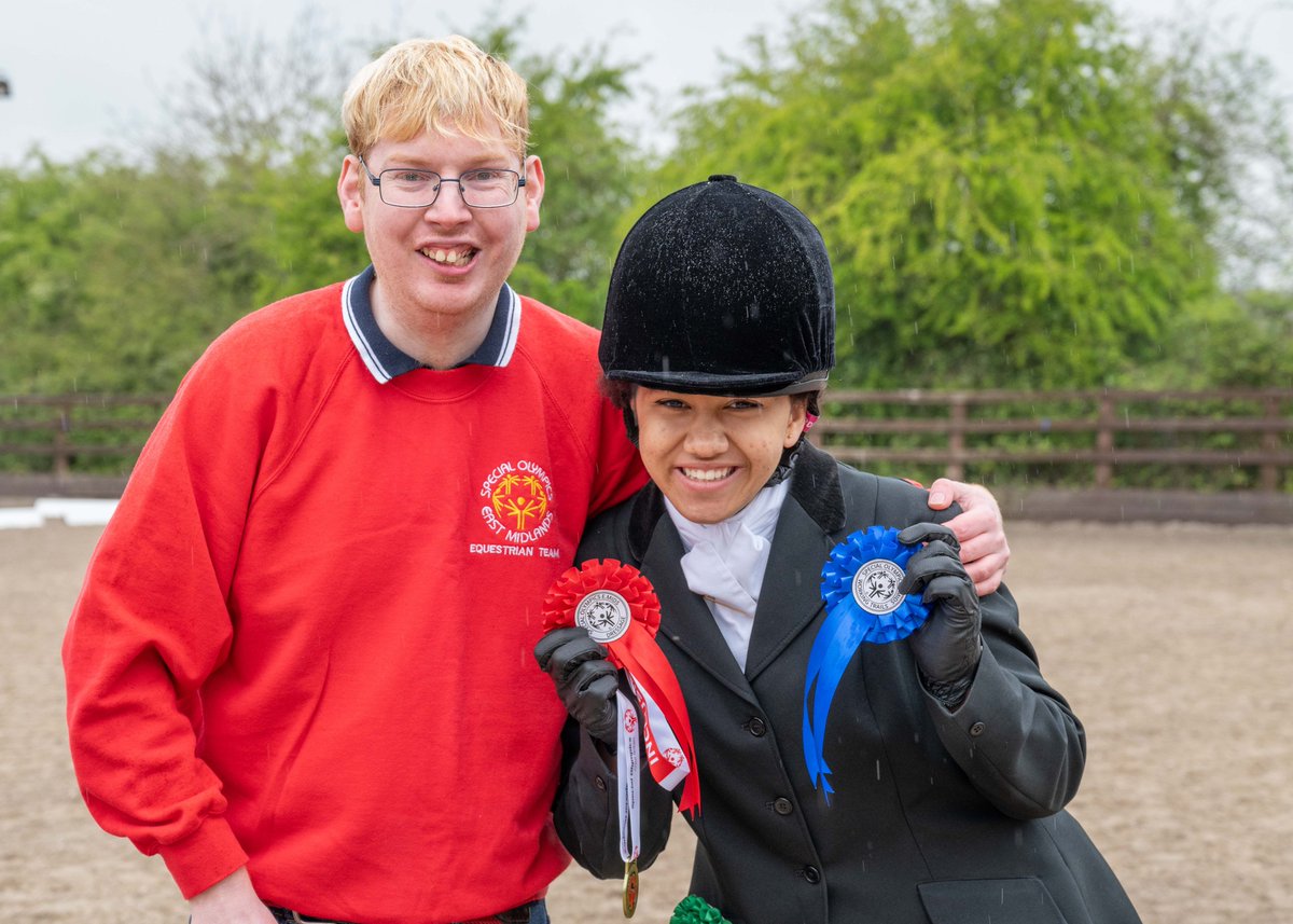 It has been a pleasure to support the event hosted by @SOEMEquestrian today and to present the medal and rosettes to the competitors who took part in the competition 😄 Credit to @nigekirby for this fantastic photo 📷 #Volunteering #InclusionInAction #SOGB #Equestrian