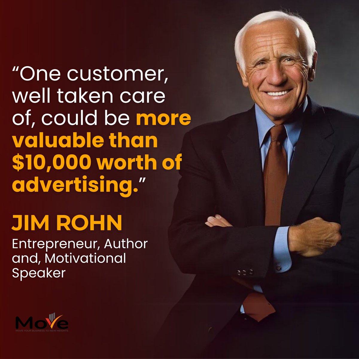 How important is customer care to you and your team? Jim Rohn shares just how much you stand to gain when you prioritize your relationship with your customers.

How are you going to advance your customer care efforts?

#CustomerExperience #CustomerCare #BusinessGrowth #Sales
