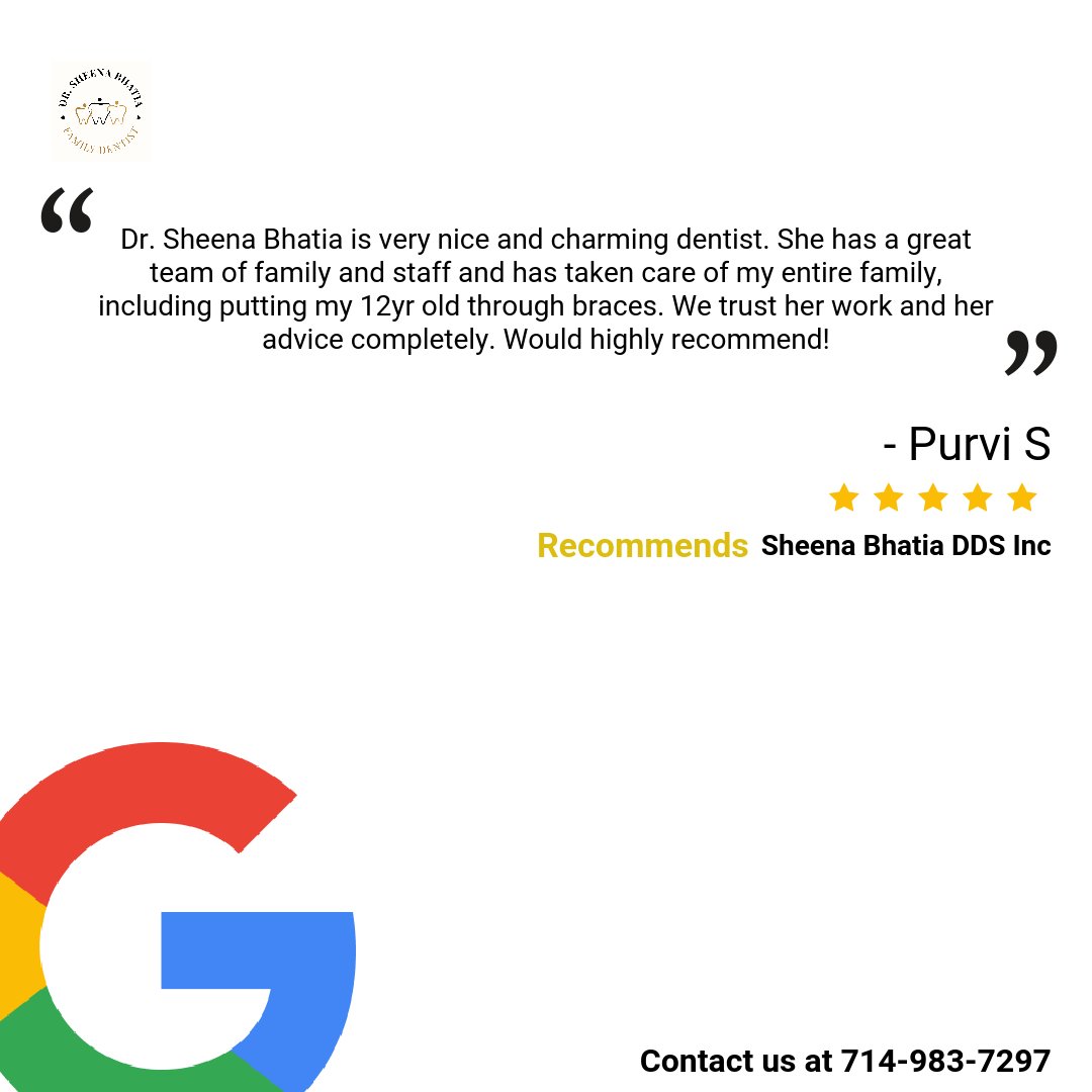 A happy customer. How has #SheenaBhatiaDDSInc helped you? Share your story with us in the comment section. #reviews #testimonials #customerfeedback #GoogleMyBusiness #drsheenabhatia