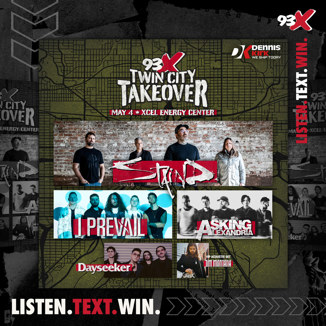 We're less than 2 weeks away from the 93X Twin City Takeover on May 4th at @XcelEnergyCtr! Listen each day this week during the 11am hour for your chance to win tickets to the party!