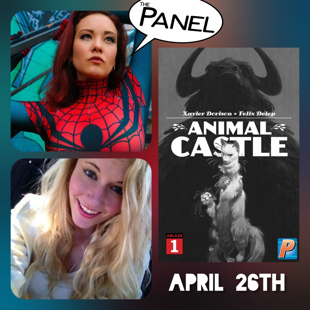 'On the Farm all animals were equal. In the Castle some are more equal than others.' This Friday! Join @AniMiaOfficial and the Duchess of @FreeComicBook as they discuss ANIMAL CASTLE from @AblazePub. A spiritual sequel to Orwell's ANIMAL FARM. Stay tuned for further details!