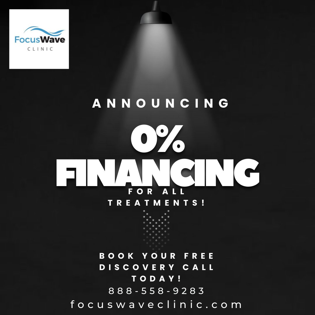 UNREAL: 0% Financing for 12 months for all @FocuswaveClinic Treatments!

LET'S GO D!
for just $8 a day!

#ErectileDysfunction #PeyroniesDisease #Shockwave #MensHealth 
#Ottawa #Waterloo #Kitchener #Guelph #Cambridge