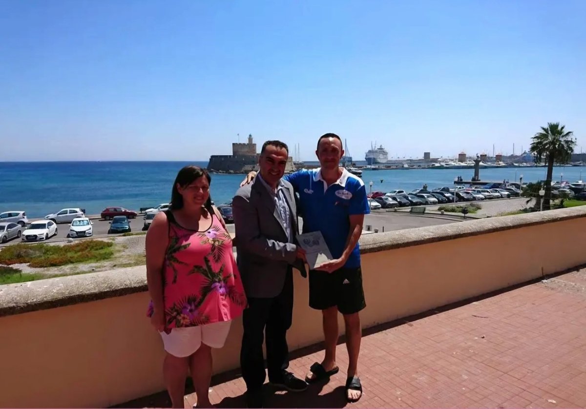A special day back in August 2018 when we decided on the name of our baby girl , Kallipateira with our special friend Mr Yiannis Flevaris in Rhodes. Gaynor was 6 months pregnant with Kallipateira and supported me on my 45-hour full island Extreme Challenge Walk ( full day rest