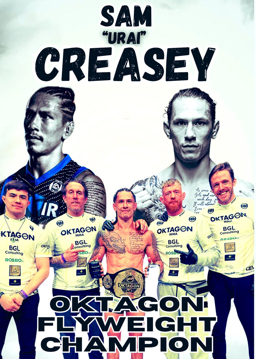 The New Oktagon MMA Flyweight Champion. A Cage Warriors veteran. @samcreaseymma 19-5-0 #MMATwitter #Oktagon56