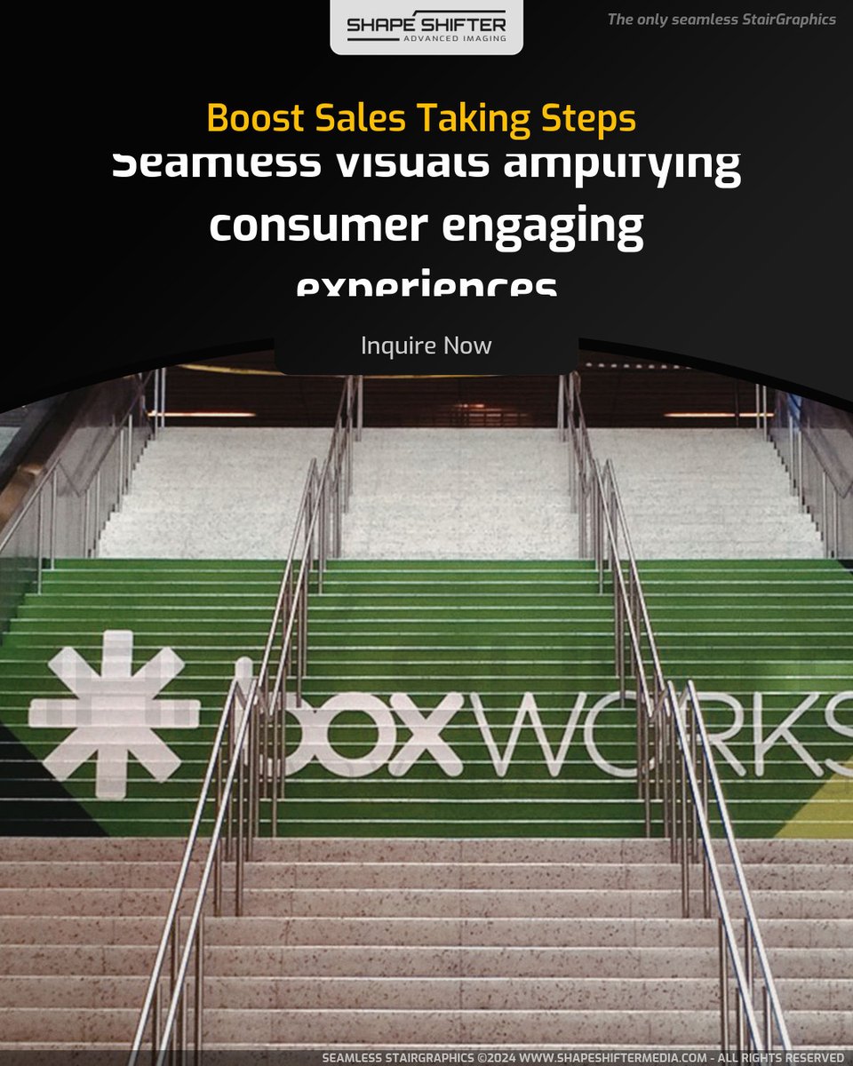 ssm.li Boost Sales Taking Steps Seamless visuals amplifying consumer engaging experiences Inquire Now #stairs #art #paintedstairs #stairart #stairgraphics #culture #sportsmarketing #wallgraphics #outside #printingservice #mural #publicart #artlife