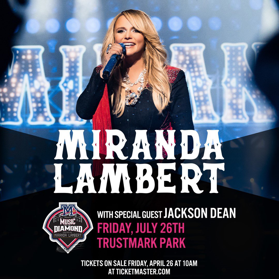 JUST ANNOUNCED! Catch Jackson Dean with @mirandalambert on June 7th in Altoona, PA and July 26th in Pearl, MS. Tickets go ON-SALE this Friday, April 26th at 10am local on jacksondeanmusic.com/tour