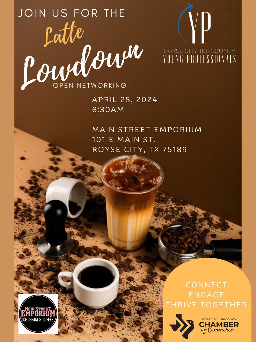 Introducing the Royse City Young Professionals: a group for business professionals ages 40 and under to network, build relationships and give back to the community!
Join us for our first meeting this Thursday April 25th 8:30am at Main Street Emporium in Royse City! See you there!