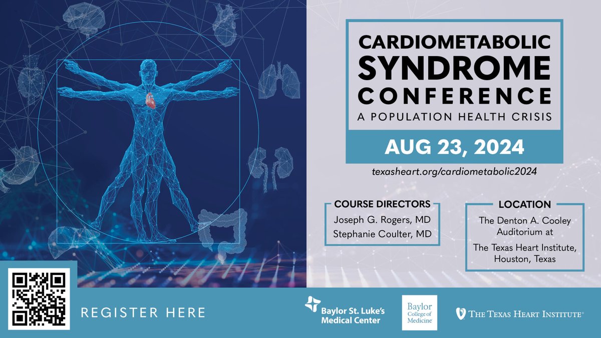 #CardiometabolicSyndrome (CMS) is on the rise, impacting hearts, livers, and more. It's time to rethink healthcare solutions. Join the conversation at our upcoming conference: texasheart.org/cardiometaboli… @BCMHouston @StLukesHealthMD #NAFLD #diabetes #hypertension #publichealth
