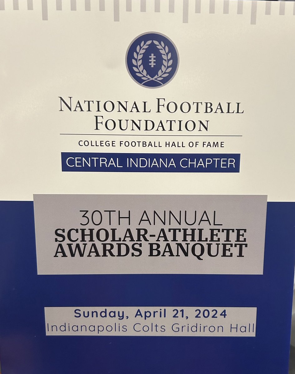 Last night we had four men honored at the National Football Foundation banquet. These men were honored for their work as students, football players, and leaders. High School honorees are Aiden Beadles, Andy Toney, and Jackson Gilbert. The collegiate honoree was Liam Thompson.#WAF