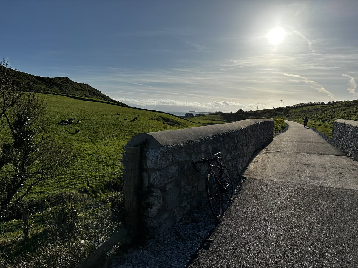 francisfoley's tweet photo. Lovely evening for a short spin on the bike on the Tralee-Fenit Greenway. https://t.co/yiULPW4mHN