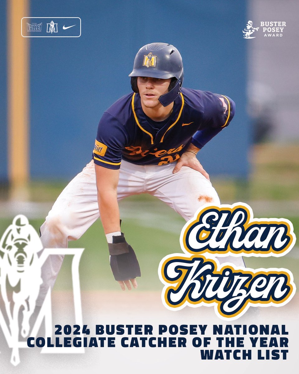 Murray State Baseball (@racersbaseball) on Twitter photo 𝘛𝘩𝘢𝘵’𝘴 𝐎𝐔𝐑 𝘤𝘢𝘵𝘤𝘩𝘦𝘳‼️
<a href="/EthanKrizen/">Ethan Krizen</a> has been named to the 2024 Buster Posey National Collegiate Catcher of the Year Award Watch List! 🔭
#GoRacers🏇 𝘛𝘩𝘢𝘵’𝘴 𝐎𝐔𝐑 𝘤𝘢𝘵𝘤𝘩𝘦𝘳‼️
<a href="/EthanKrizen/">Ethan Krizen</a> has been named to the 2024 Buster Posey National Collegiate Catcher of the Year Award Watch List! 🔭
#GoRacers🏇