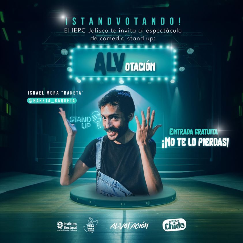 🎤 No te pierdas 'StandVotando' 😂🗳️ ¡El standup que te hará reír y votar! Activa tu voz HOY en el Centro  Universitario del Norte, @cunorte_udg. 

⏰ 15:00 hrs 📍Auditorio Central.  

#IEPCesChido #JaliscoVota #TuVozEsElPoder