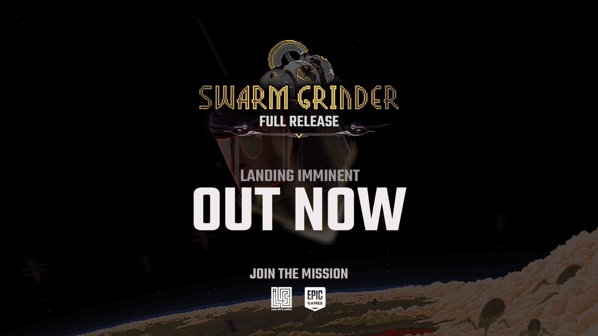 🚨 SWARM GRINDER. FULL VERSION. OUT NOW. Fall into the hellish fields swarming with bugs and get grinding with a brand new arsenal of weaponry. It's their world. Our rules. Their demise. Play the full version of Swarm Grinder now store.steampowered.com/app/1375900/Sw…