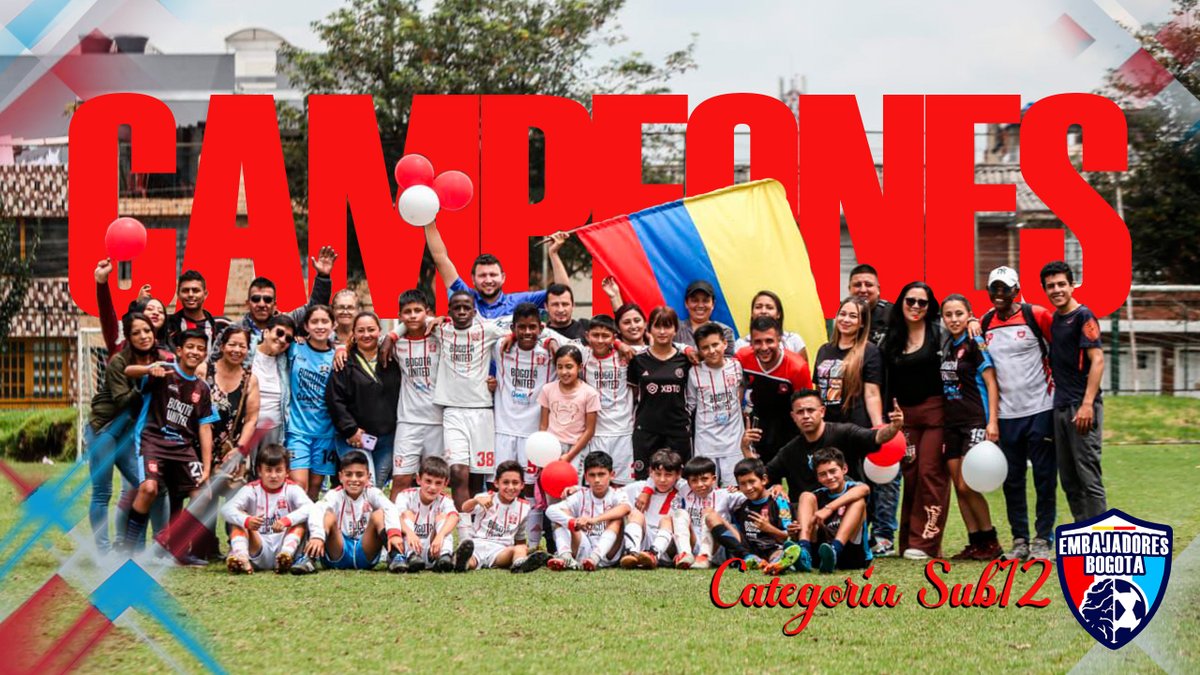 EmbajadoresClub's tweet photo. Felicitamos a nuestra Categoría Sub12 dirigida por el profesor 𝙅𝙪𝙡𝙞á𝙣 𝘽𝙚𝙣𝙖𝙫𝙞𝙙𝙚𝙨 por su logro de campeones en el torneo Luján frente a Monserrate.   ❤💙
.
#VamosEmbajadoresbogota #juntospodemos #embajadoresbogotafc #TodosSomosColombia #futbolbogotano https://t.co/BBffVEwevK