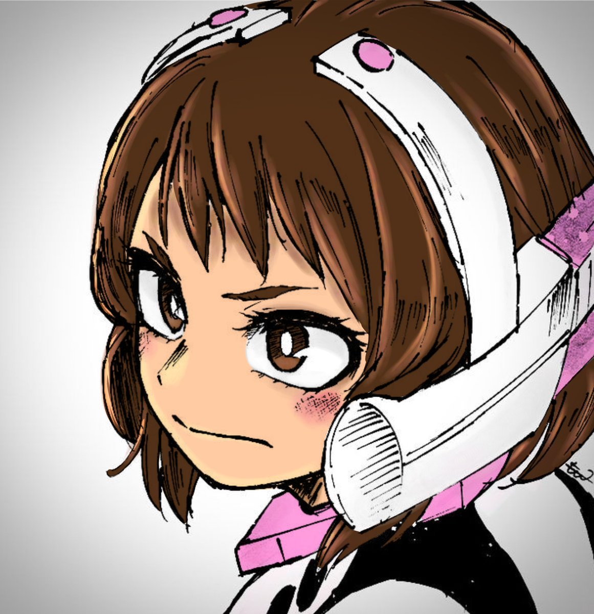 Ochaco colouring/تلوين اوتشاكو 

I tried my best  :)

It's a fanart btw :3 !!

Idk who's the artist because I found it on Pinterest but there is a signature on it so if you know the artist tag them plz ಥ⁠‿⁠ಥ!!
#Ochakouraraka #fanart #MHA #بنها #تلوين #colouring #اوتشاكو