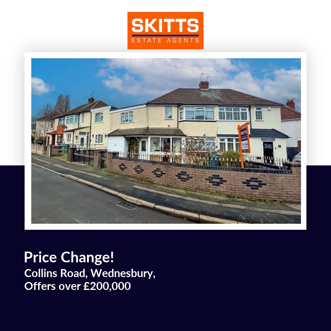 📍Collins Road, Wednesbury
🏡 3 bed Semi-detached House, Offers over £200,000
onthemarket.com/details/144014…

#skitts #propertyforsale #wednesbury #westbromwich #walsall