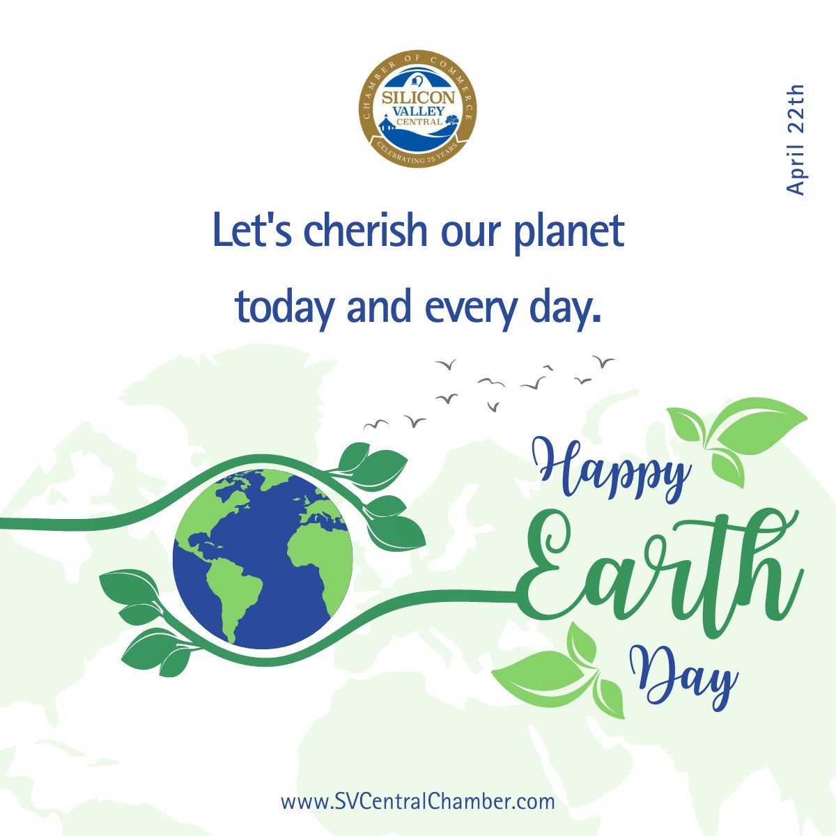 'Happy #EarthDay! Let's unite for a #healthierplanet. Small efforts count, so commit to #protectearth. Join events by @eventbrite  @thesfpeninsula  @RethinkWaste and help #SiliconValley to #ProtectOurPlanet & #saveearth
Become #SVCCCMember for more updates.'