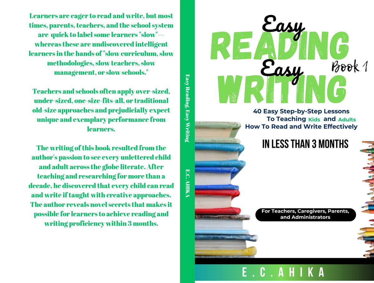 @WBG_Education @WorldBank Mine was MacMillan Basal Reader. And Book of Bible Stories. They established my foundation in English and Literature. And soon 25th April I'm launching a book that guides teachers, parents, administrators, and caregivers, on teaching kids and adults how to read effectively.