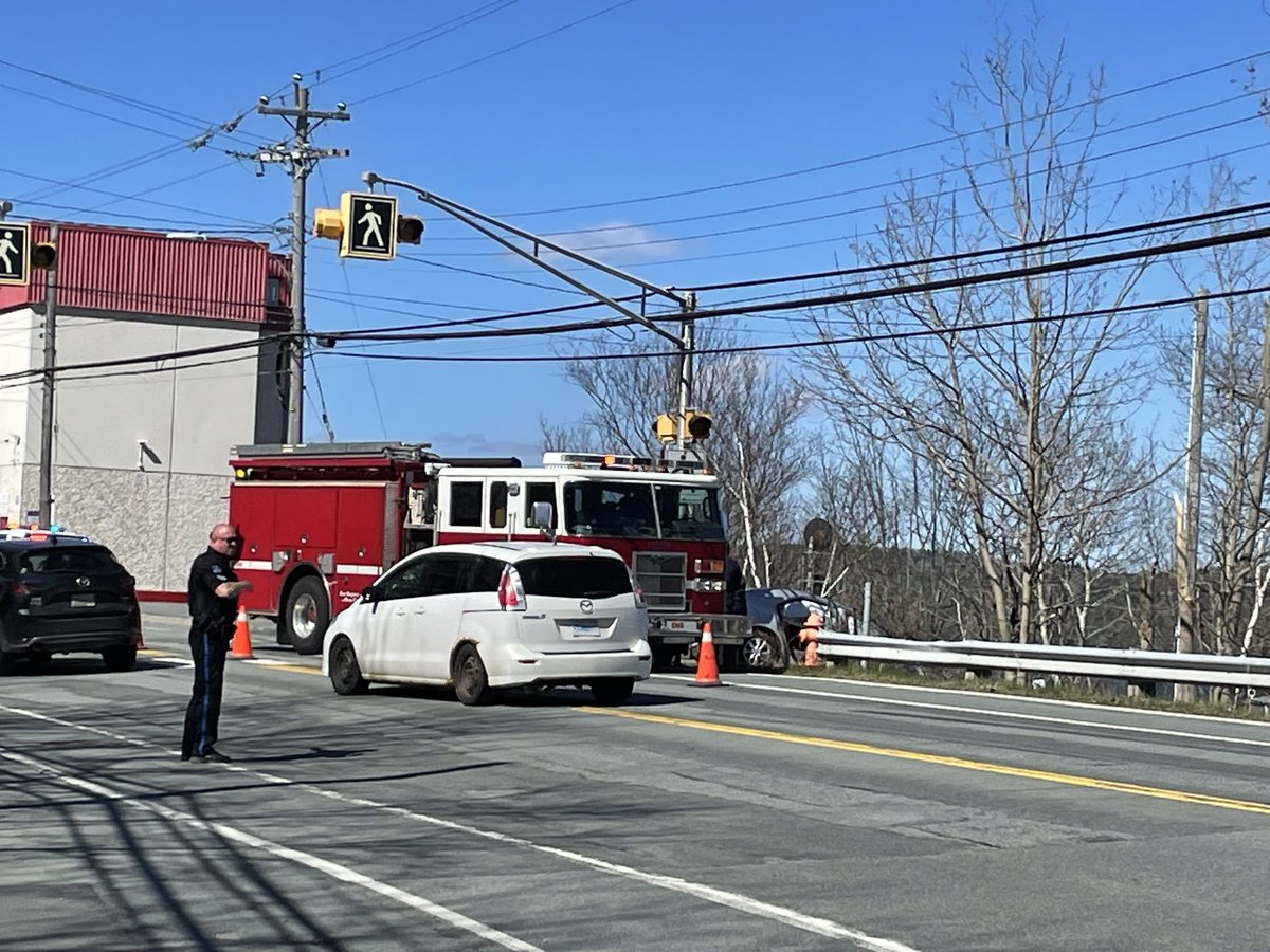 two vehicle crash over crosswalk at Charlotte Ln and Bedford Hwy, where the bus shelter was ploughed into a couple of months ago (contributed)
No word of any pedestrian involvement
