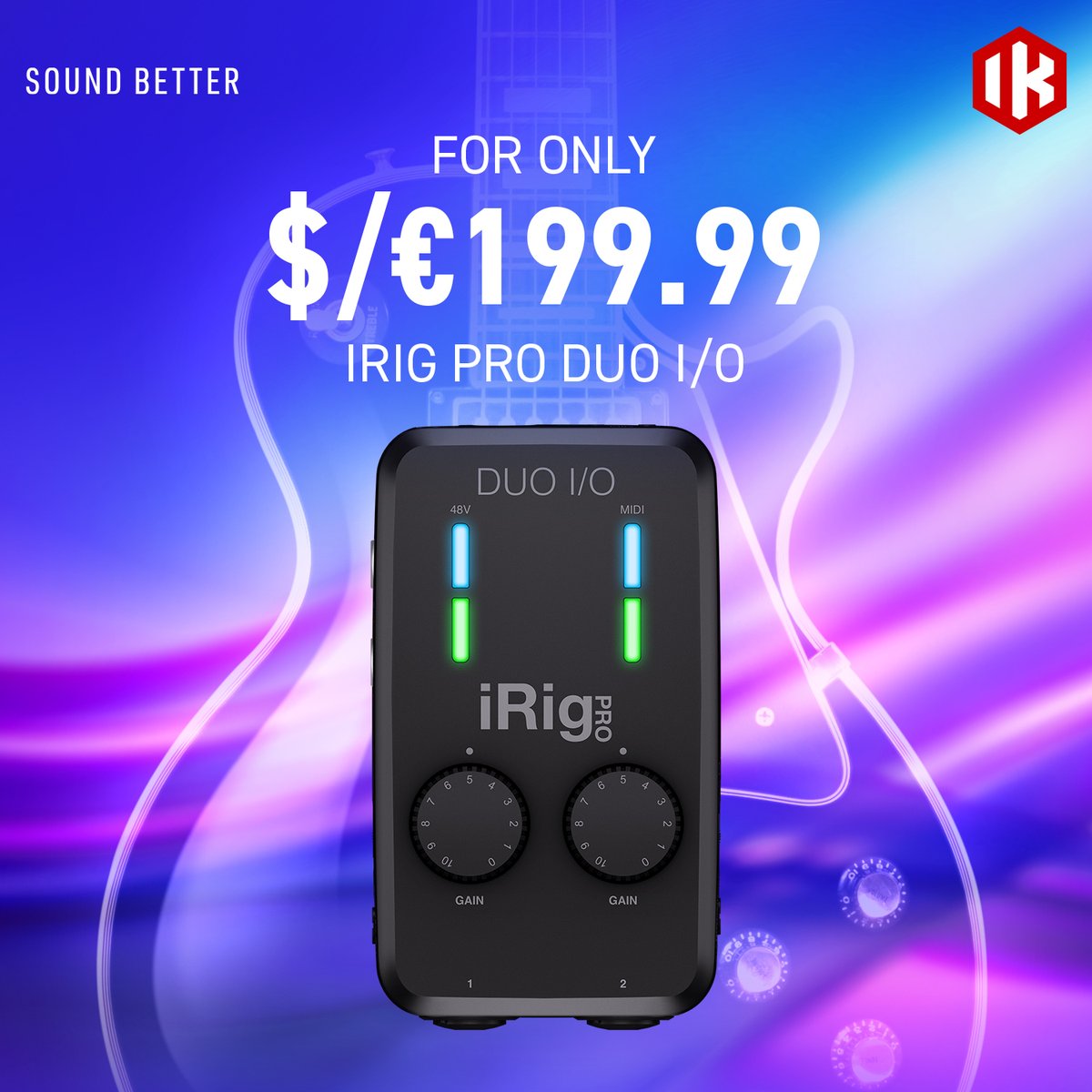 Save big on our go-to, pocked sized mobile interfaces like iRig Pro DUO I/O, iRig HD X, and more this #GuitarMonth! bit.ly/guitarmonth24