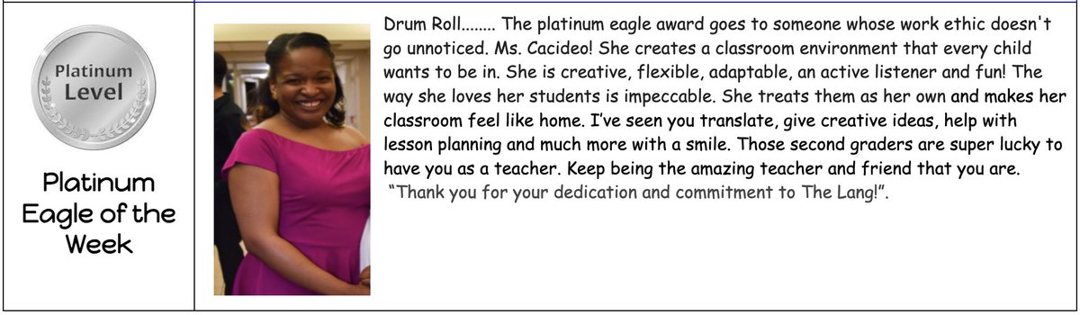 Check out our Platinum Eagle 🦅 of the week!