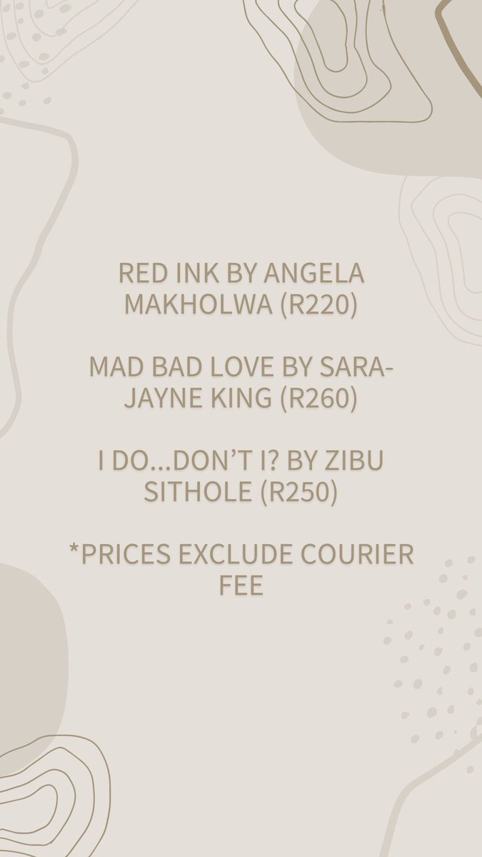 Hello bookish friends, here are new additions to our book list from <a href="/AngelaMakholwa/">Angela Makholwa</a> <a href="/thisisSJKing/">Sara-Jayne Makwala King</a> #ZibuSithole 😍 Send us a DM if you’d like to place an order 📚🫶🏽